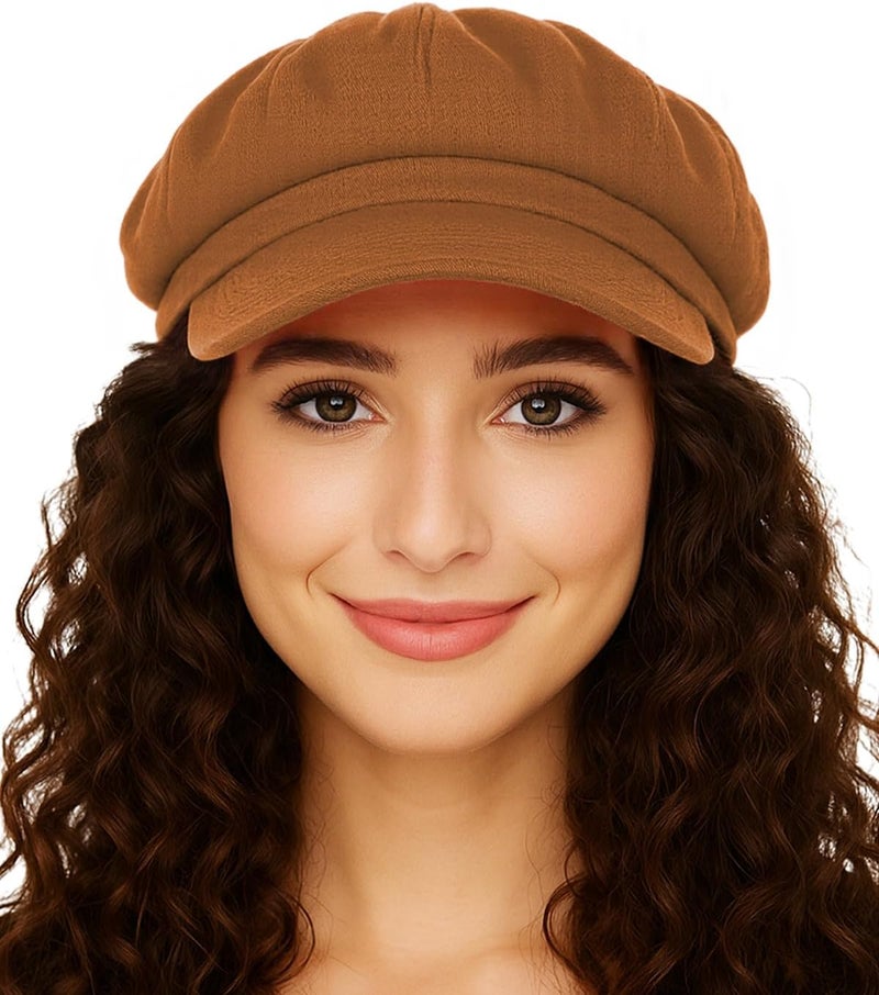 Durio Newsboy Hats for Women Vintage Plaid Newsboy Cap Beret Paperboy Hat Fall Hats Spring Winter - Image 1